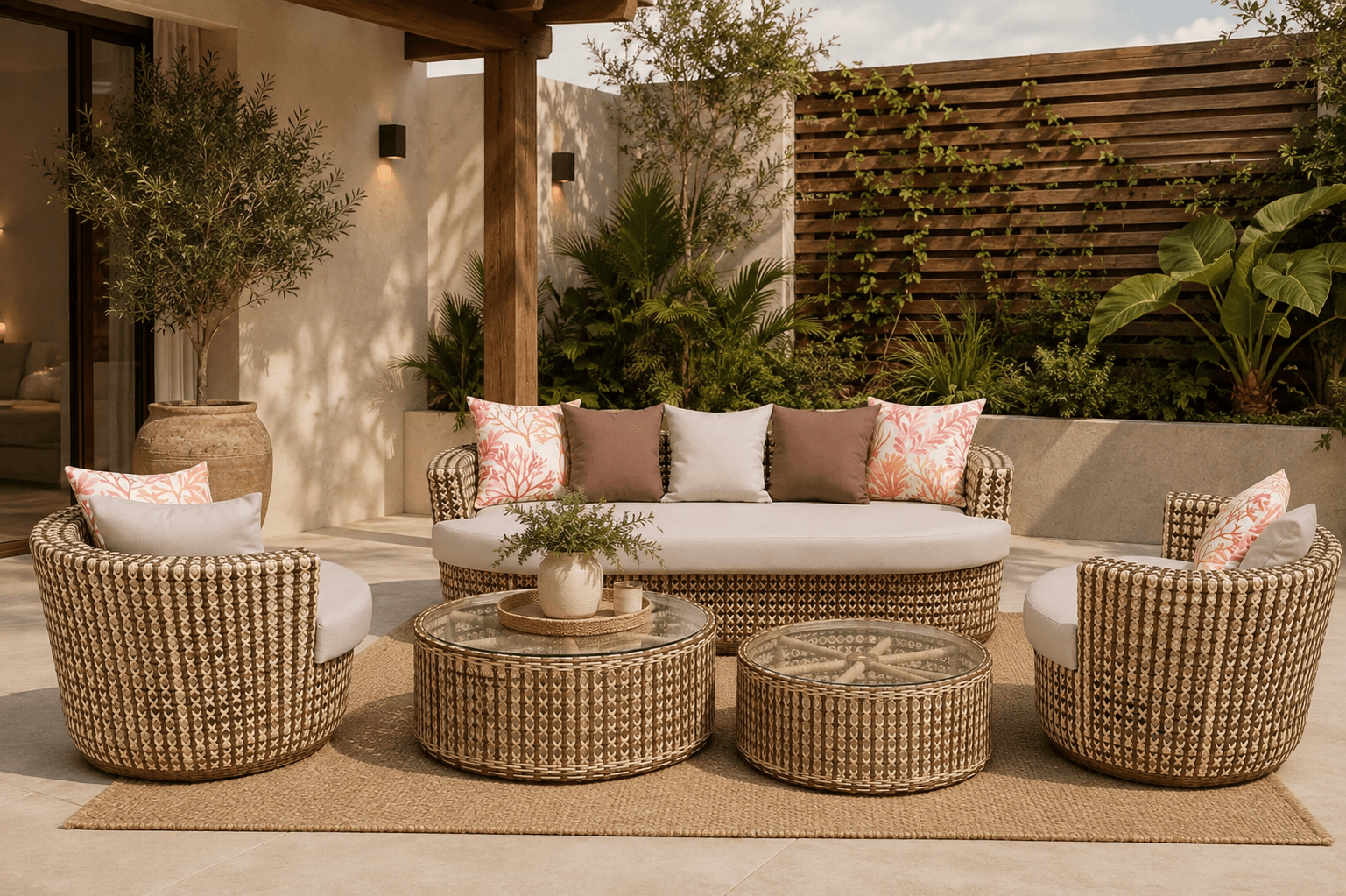 Muebles de exterior para terraza y piscina